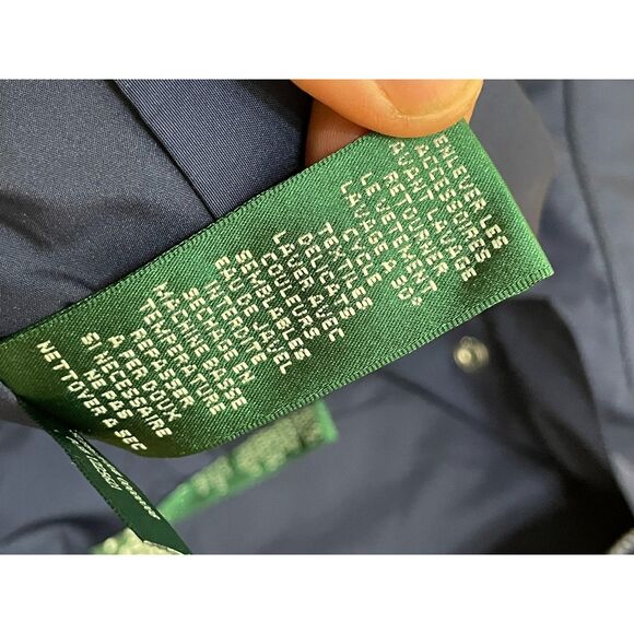 Lauren Ralph Lauren M Blue Jacket Poly Zip-Up Safari Military Utility Workwear - Picture 8 of 13